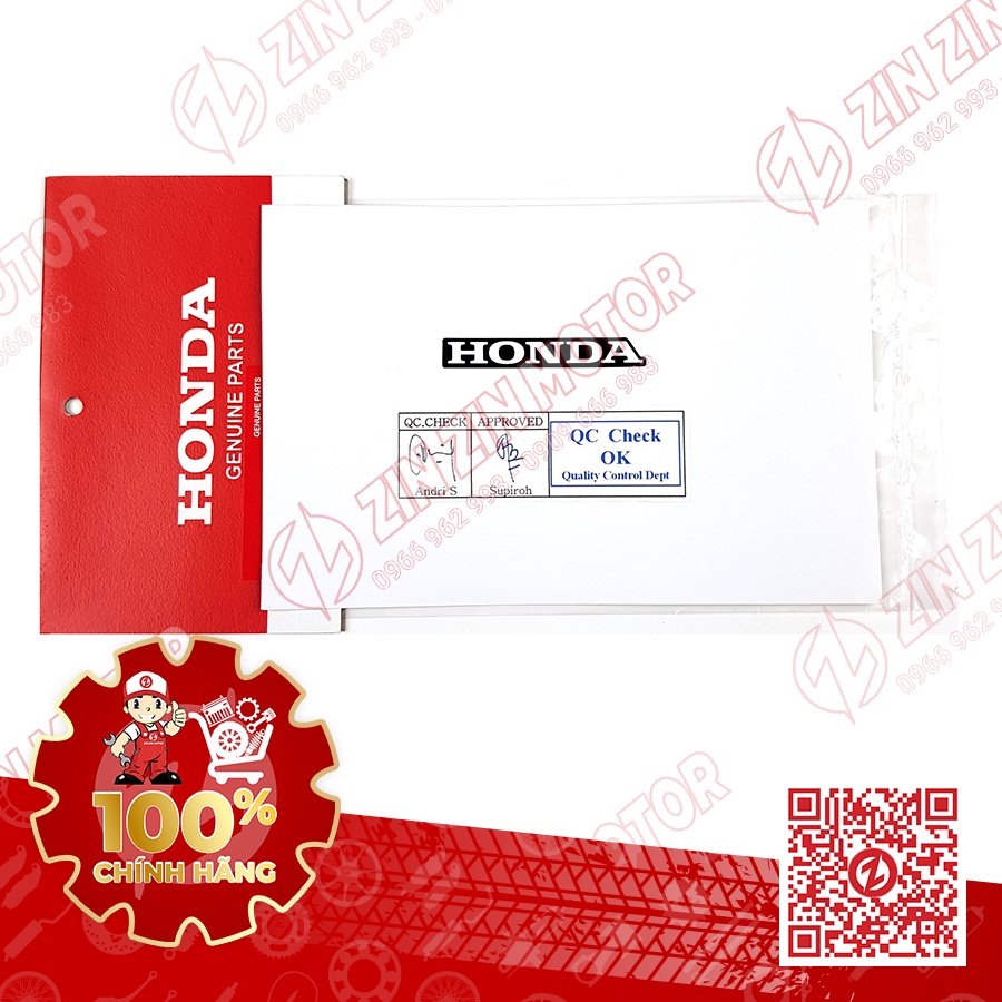 Tem Honda 65mm chắn gió Vario 125 K60R Vario 150 K59J Scoopy K93 Scoopy K2F 86101K93N00ZE chính hãng Honda Indonesia