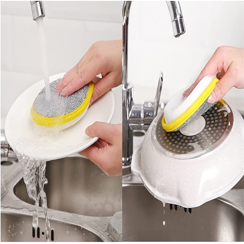 Set 5 Miếng Bọt Biển Rửa Chén Hai Mặt Tiện Dụng Cho Nhà Bếp