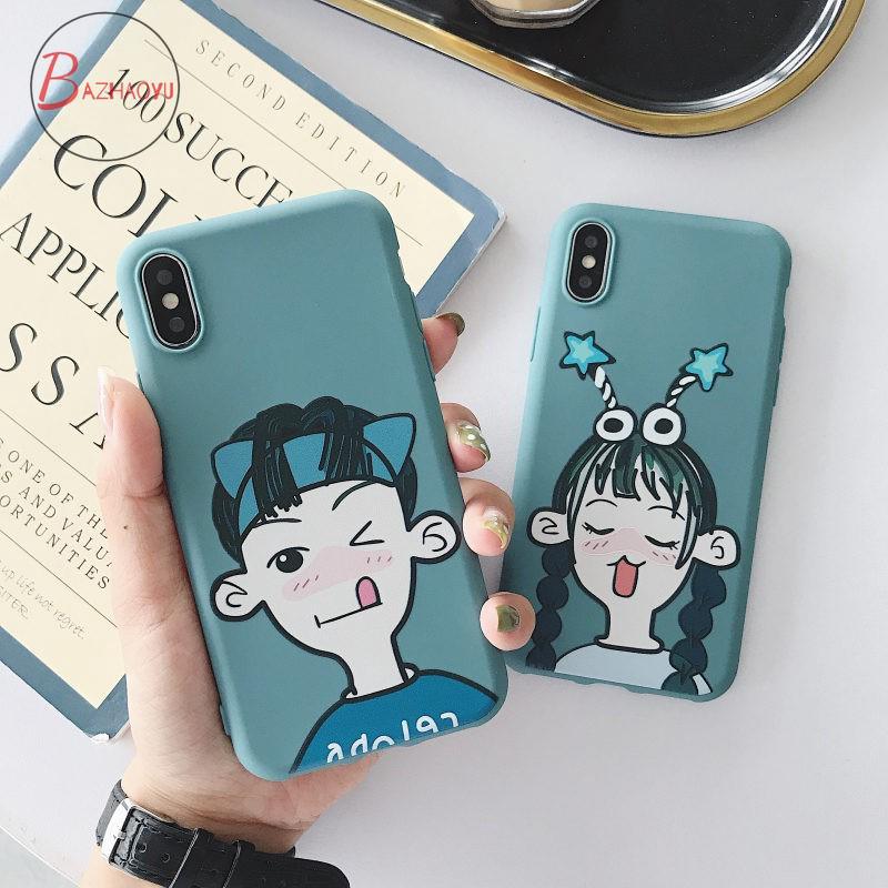 Ốp điện thoại in hình chàng trai/cô gái dễ thương cho Vivo V5/V5s V5 Lite V5 Plus V7 V7 Plus V9 V11i V15