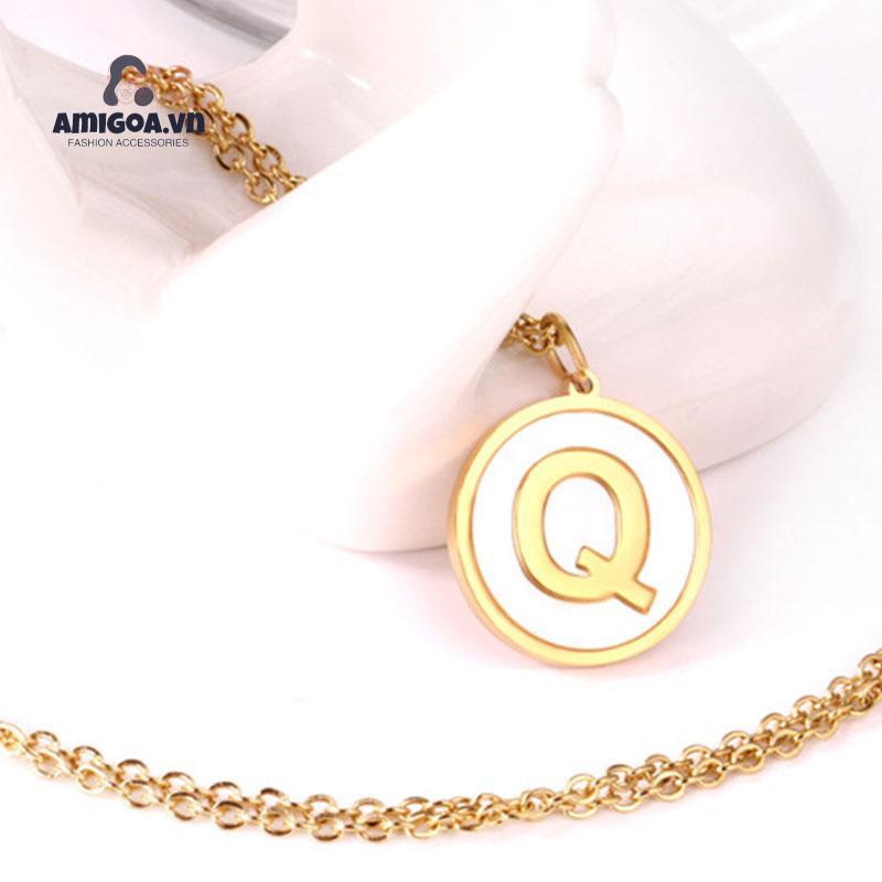 ✨✨Vòng cổ Mặt 26 Chữ Cái Bằng Hợp Kim Đơn Giản