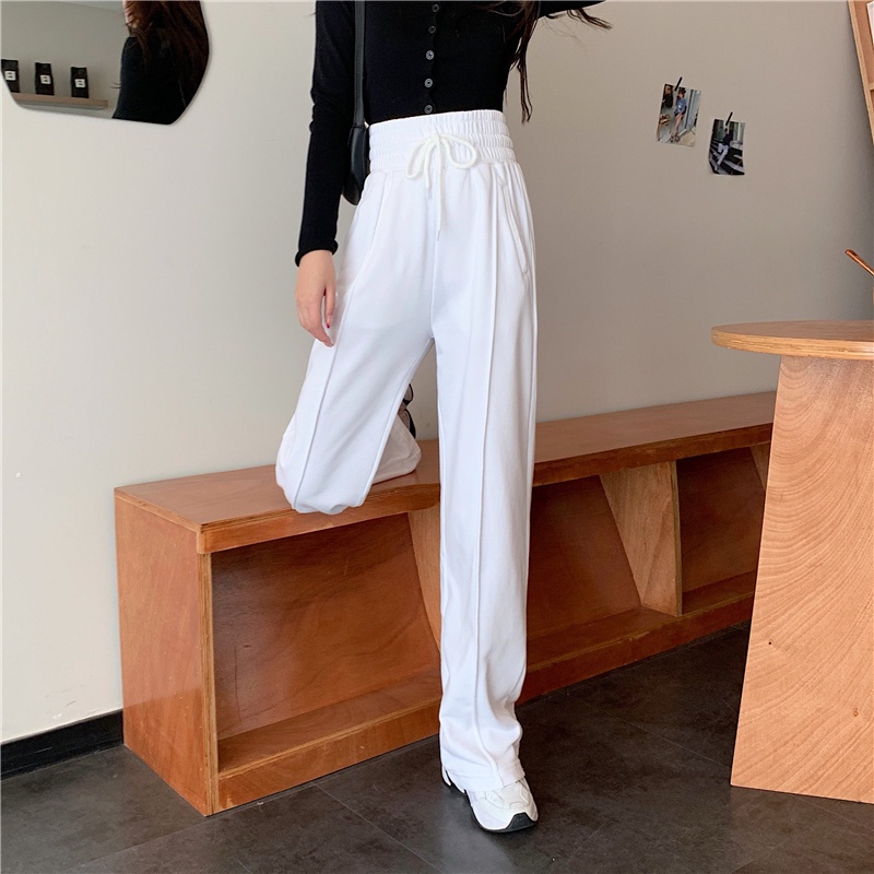 Quần dài lưng cao dáng rộng thiết kế mới năng động thời trang
