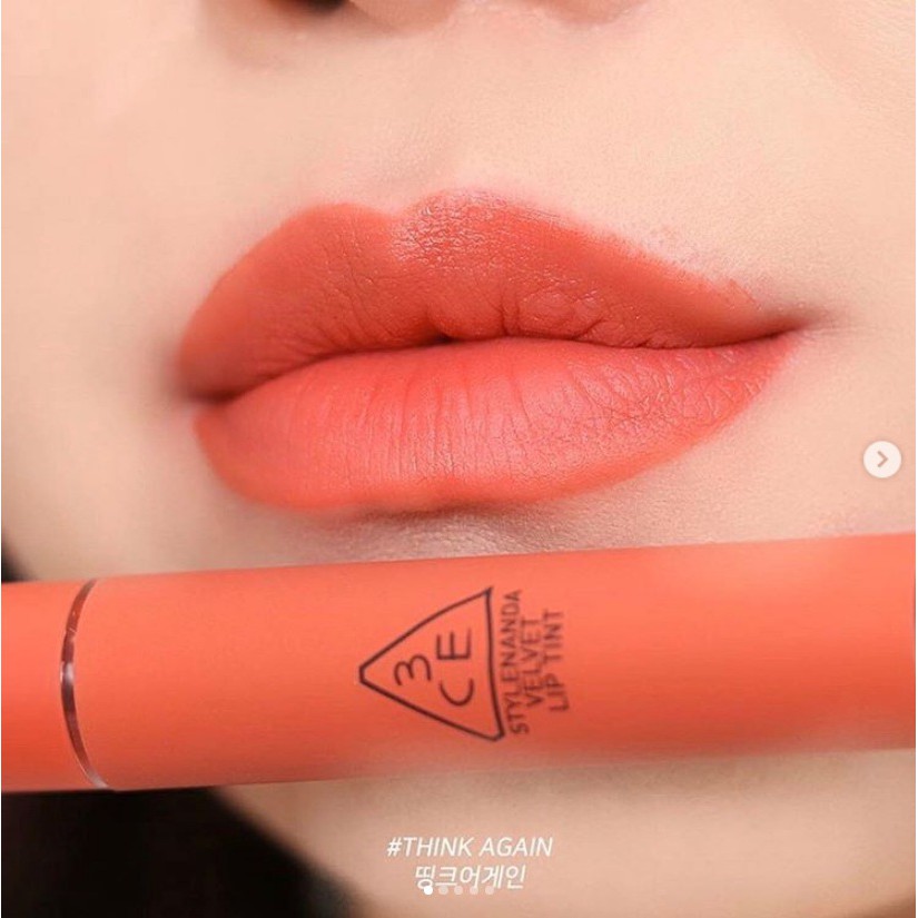 Son 3CE Velvet Lip Tint Think Again – Màu Hồng Nude Coral