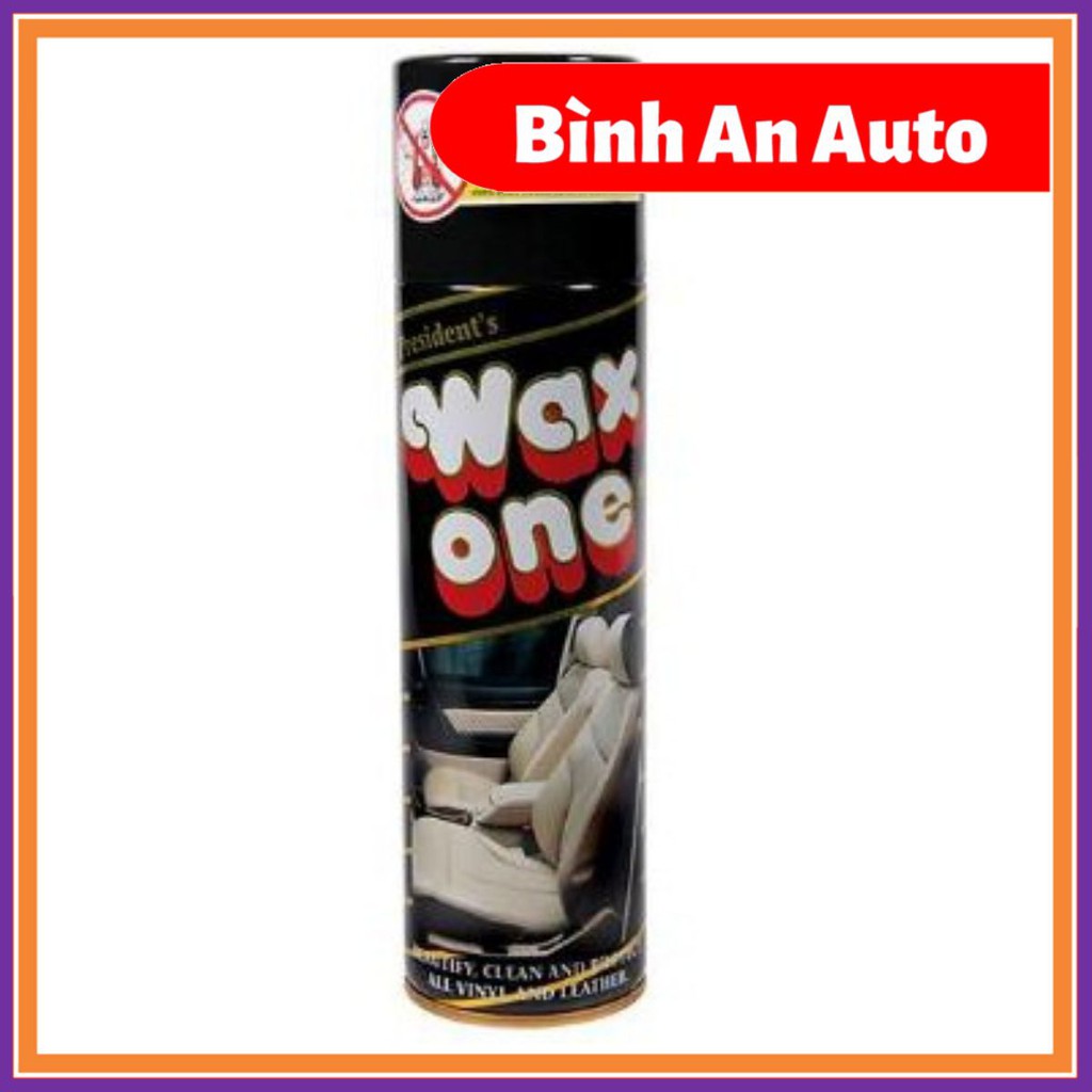 Xịt dưỡng bóng WAX ONE 450ml tạo mùi thơm tự nhiên và nội thất oto (Thái Lan) - Bình An Auto