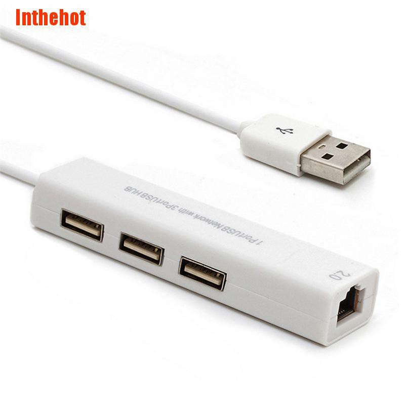 Bộ chuyển đổi 3 cổng USB 2.0 sang Lan/Rj45 Ethernet tiện lợi | WebRaoVat - webraovat.net.vn