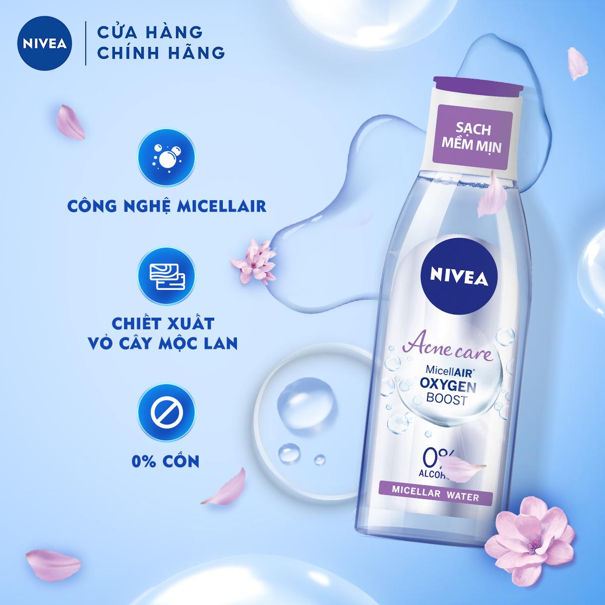 Nước tẩy trang Nivea cho da mụn Acne Care Makeup Clear Micellar Water 200ml