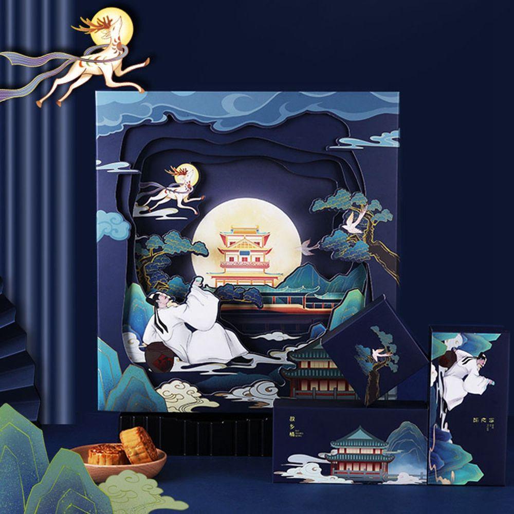 Hộp Đựng Bánh Quy Hiệu Ứng 3D Sang Trọng Phong Cách Trung Hoa