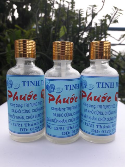 Tinh dầu dừa nguyên chất Phước Quảng 50ml, có nhỏ giotji