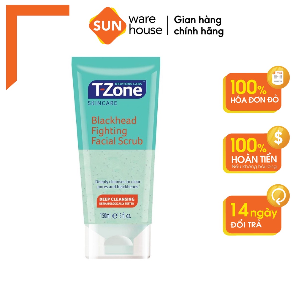 Kem Tẩy Da Chết T-ZONE Blackhead Fighting Facial Scrub Tinh Chất Tràm Trà Giảm Mụn Đầu Đen 75ml | BigBuy360 - bigbuy360.vn