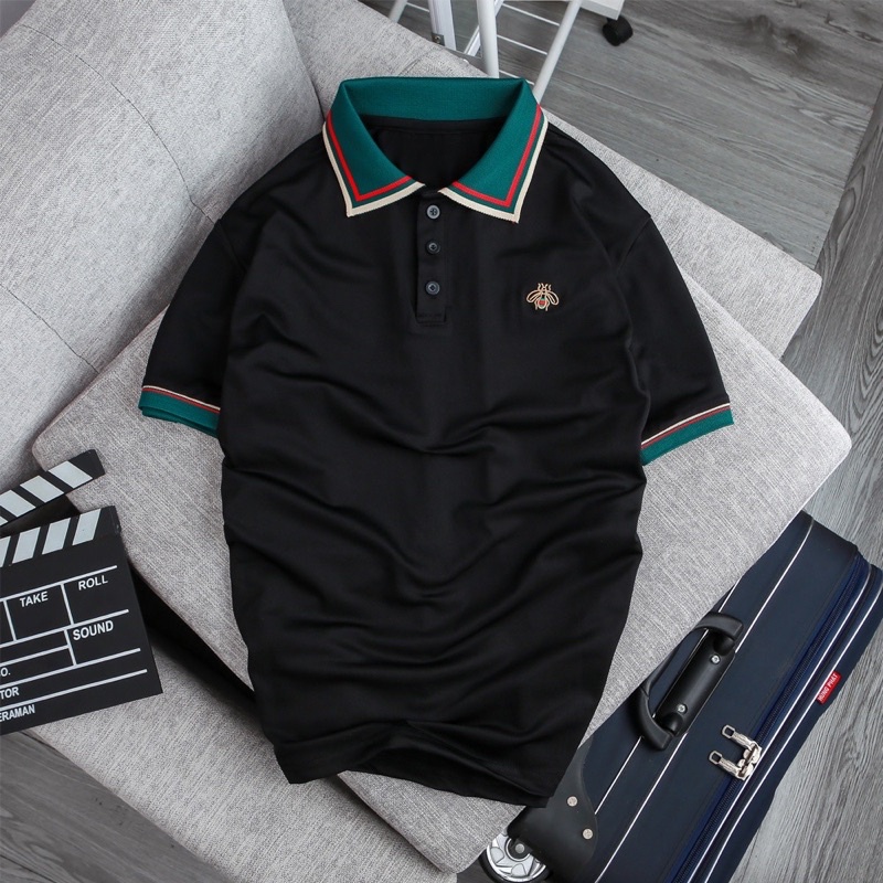Áo Thun Polo Nam GC Cổ Bẻ Thêu Hình Con Ong Chất Liệu Cotton Cao Cấp Phong Cách Thời Trang OLWEN