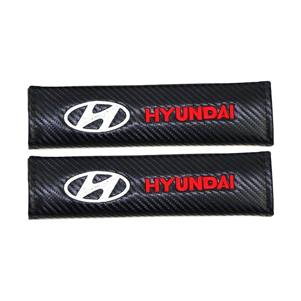 GTIOATO Sợi Carbon BọC DâY An ToàN Xe HơI ChốT CàI DâY An ToàN Xe Ô Tô Đệm Bọc Dây Đai An Toàn Xe Hơi DâY Đai An ToàN Ô Tô Phụ KiệN Ô Tô Cho Hyundai Grand Starex Avante Accent I10 Santa Fe Kona Venue Tucson Sonata Ioniq Creta I20