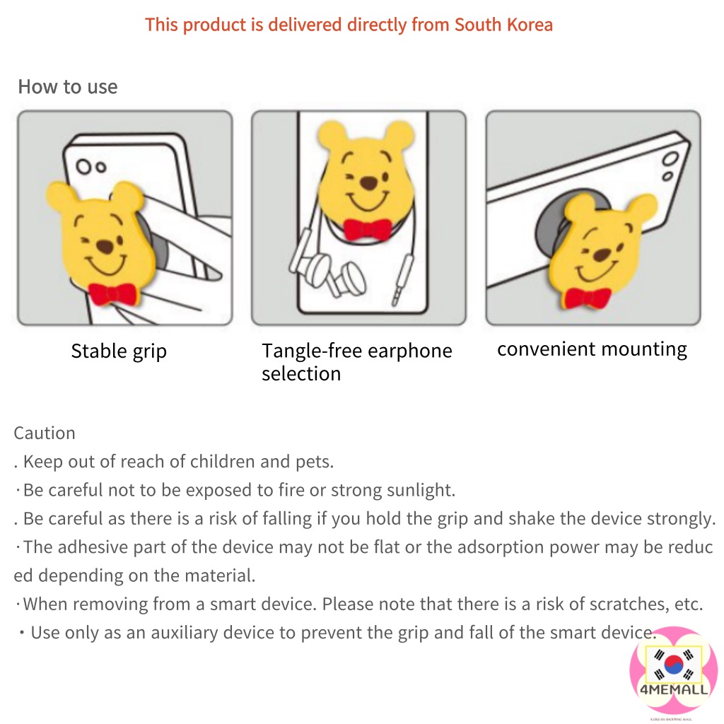 Phụ kiện giá đỡ điện thoại hình nhân vật hoạt hình Disney Winnie the Pooh