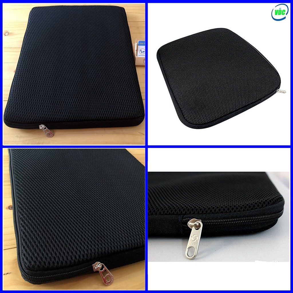 Túi chống sốc Laptop 14 inch - 15,6 inch - Màu đen - Cực tiện lợi - Bề mặt dạng lưới cực bền bỉ