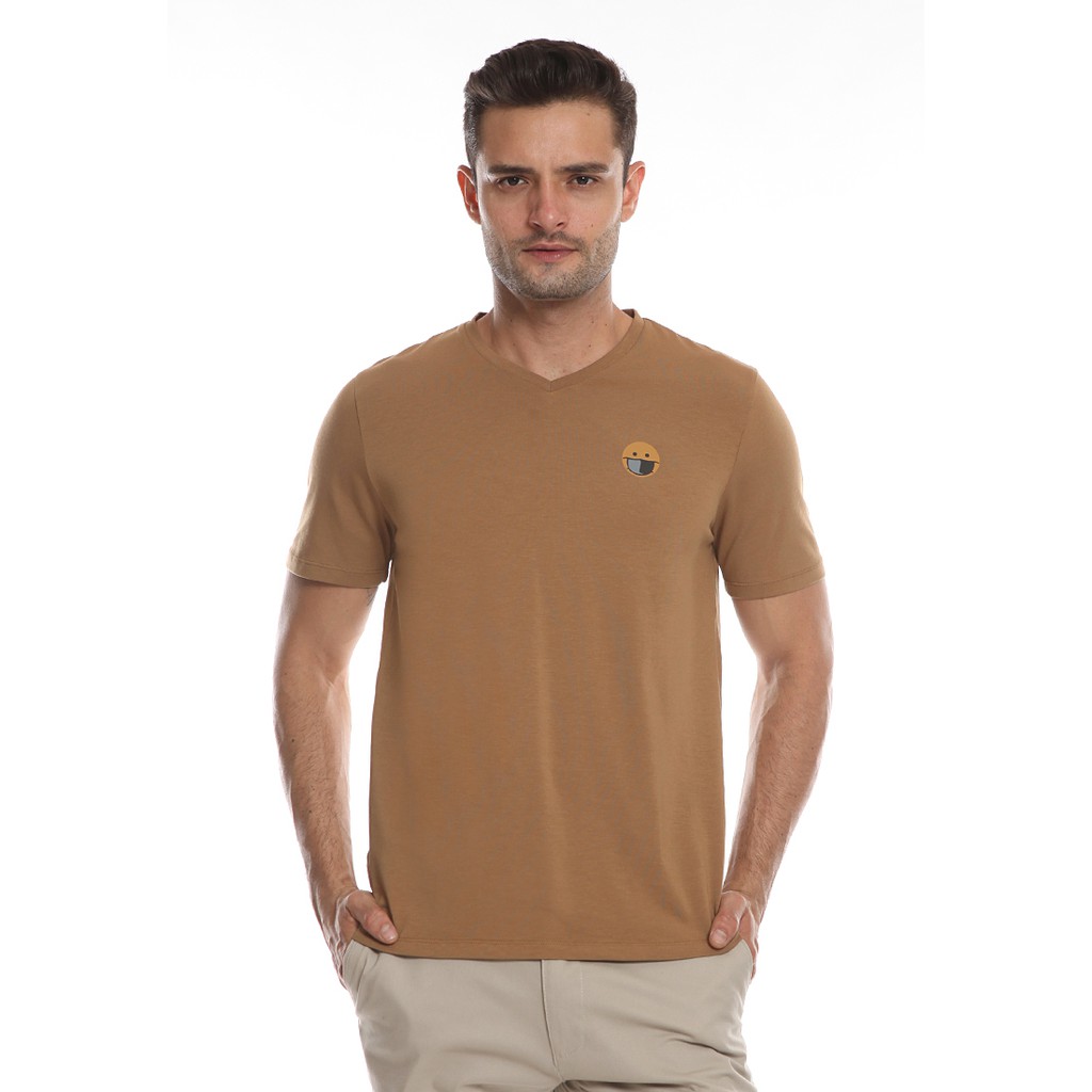 Áo thun nam tay ngắn in chữ Bestbuy Slim Fit 5-Khaki