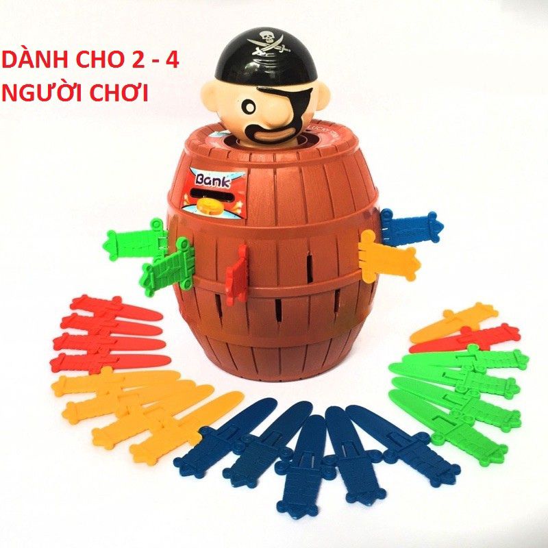 Đồ chơi cho bé, đồ chơi đâm hải tặc, thùng cướp biển thú vị