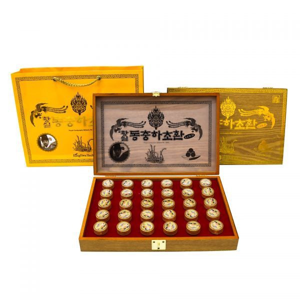 Đông Trùng Hạ Thảo Gỗ Vàng 30 Viên Hàn Quốc