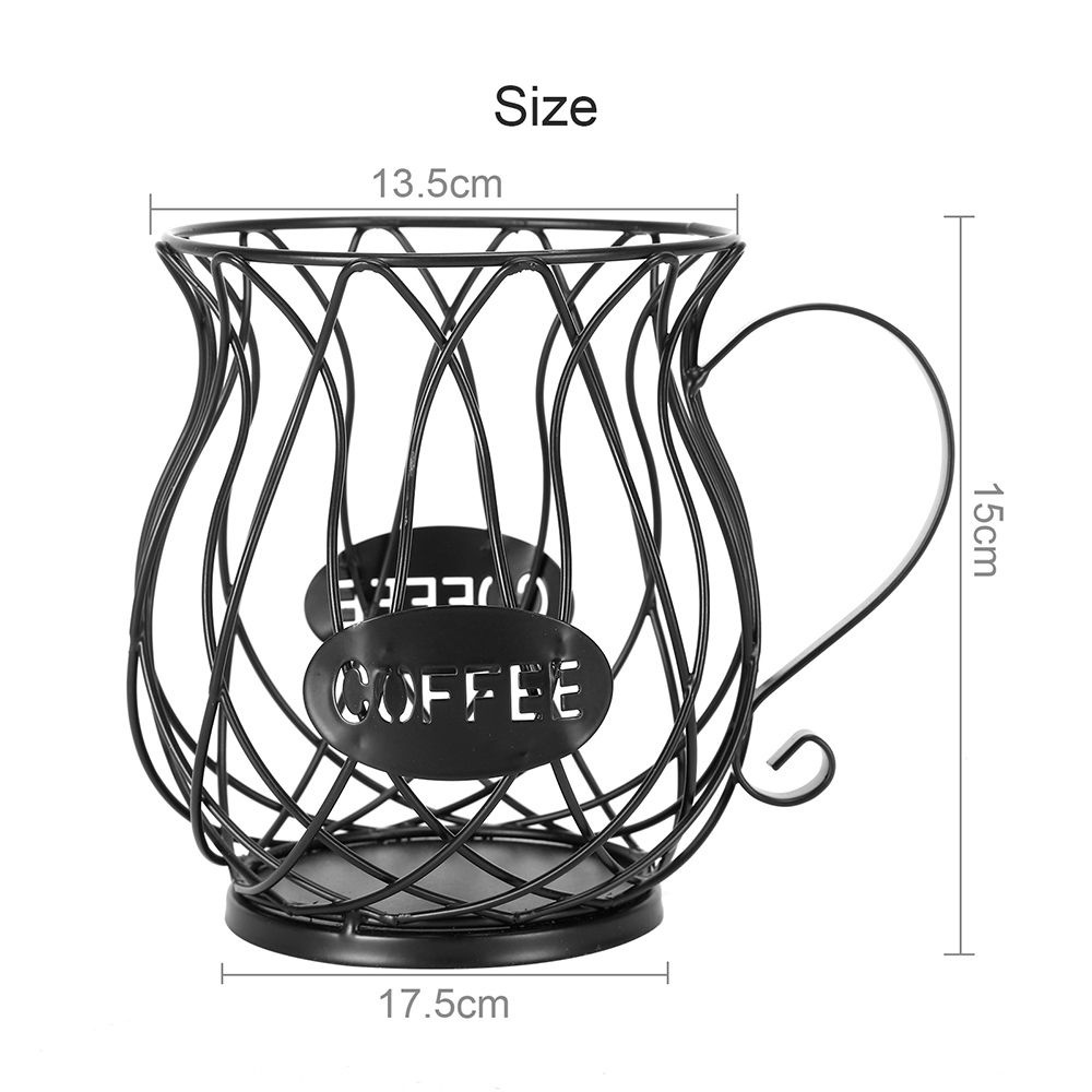 Giỏ đựng viên nang cà phê bằng sắt mạ điện độc đáo trang trí nhà ở văn phòng