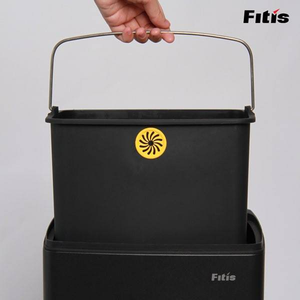 Thùng rác ấn nút mở nắp Fitis 12,15 lít