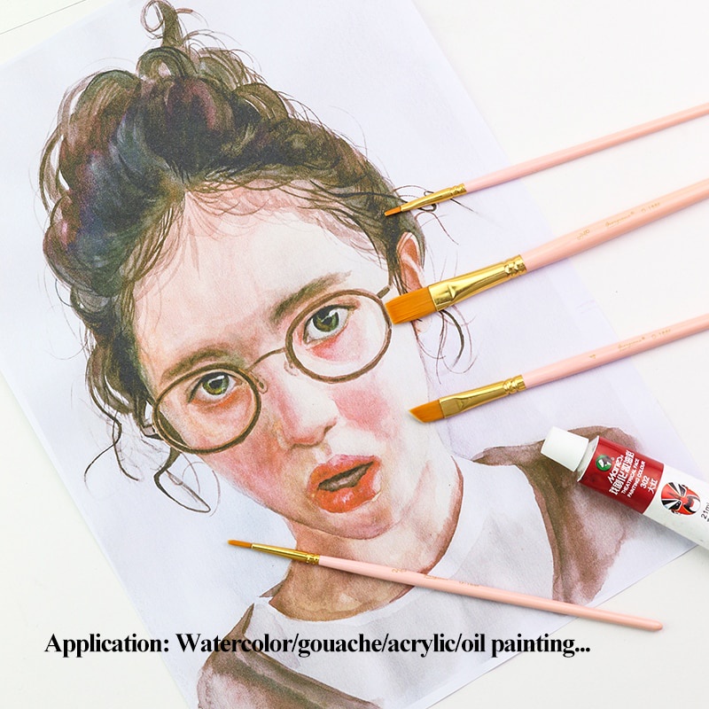 Bộ 12 Cọ Vẽ Tranh Màu Nước / Dầu / Màu Nước Giorgione Bằng Acrylic