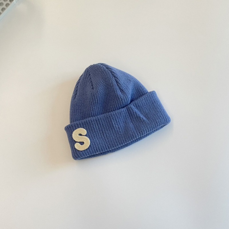 Mũ Len Thêu Chữ Phong Cách Hàn Quốc Dễ Thương Cho Bé