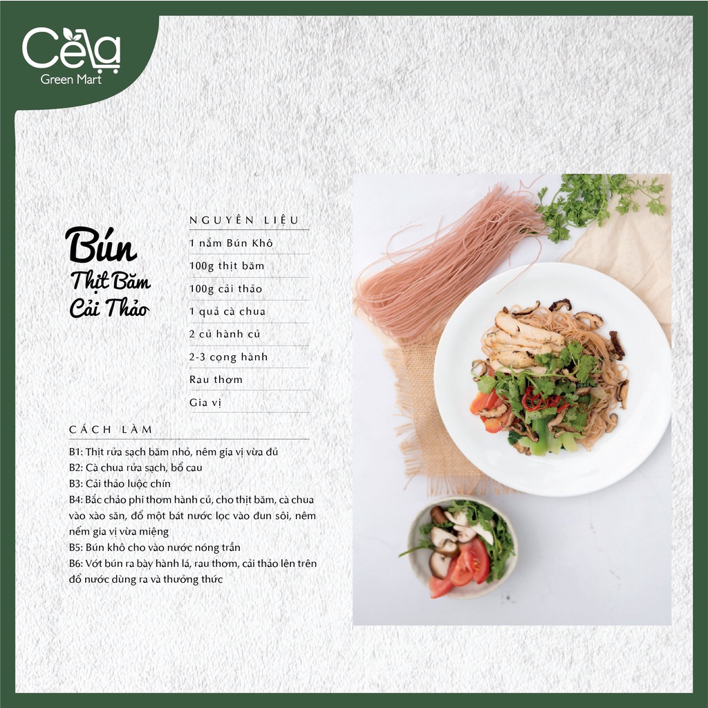 Bún rau củ CELA healthy mix 5 vị thơm ngon an toàn, hàng cao cấp chính hãng đạt chuẩn không chất tạo màu | BigBuy360 - bigbuy360.vn