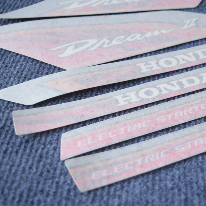 [CỰC RẺ]  Tem rời full xe cho DREAM 2 hàng như zin - nâu đỏ