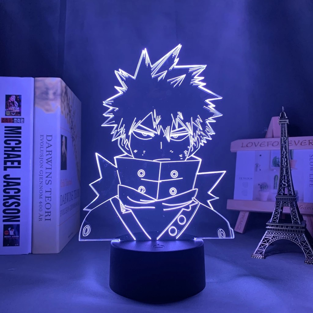 Đèn Ngủ Led 3d Hình My Hero Academia Katsuki Bakugo