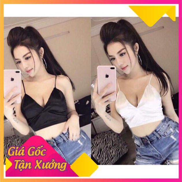 Áo Bra Lụa Phi Bóng 8 Nấc Cài Siêu Hot