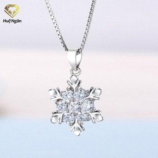 Dây chuyền bạc Ý 925 Bạc xinh Huệ Ngân - Hoa tuyết đẹp PP1396