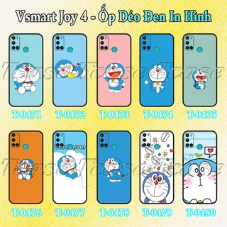 Ốp lưng Vsmart Joy 4 - Ốp dẻo đen in hình Hoạt hình Chú mèo Doraemon