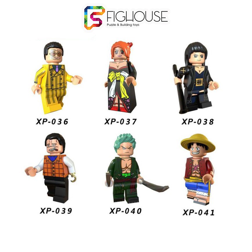 Xếp Hình Minifigures Các Nhân Vật One Piece Luffy Zoro - Đồ Chơi Lắp Ráp non-lego XP036-041 [A22]