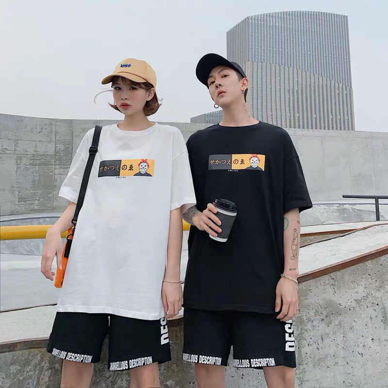 Áo thun tay lỡ unisex form rộng Thỏ Lão Đại nam nữ ulzzang Wind | BigBuy360 - bigbuy360.vn