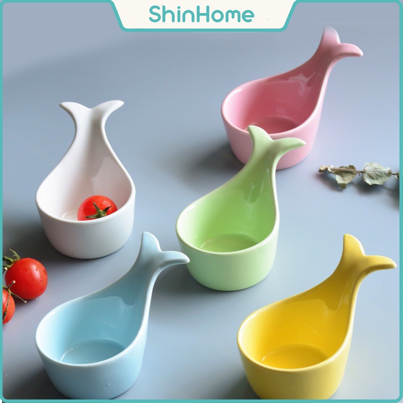 Bát sứ ăn dặm hình đuôi cá nhỏ cho bé - 50ml