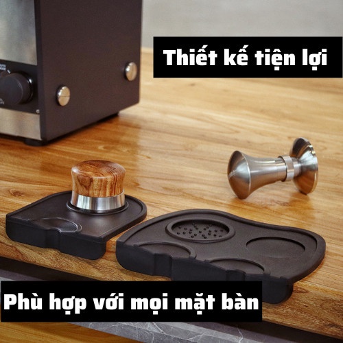 Thảm lót silicon cho Tamper 58mm 53mm 51mm chống trượt chuyên dụng cho pha cà phê máy espresso phù hợp với mọi mặt bàn