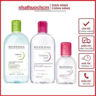 Nước tẩy trang Bioderma cho da nhạy cảm - Bioderma Sensibio + Sebium H2O 100ml/500ml