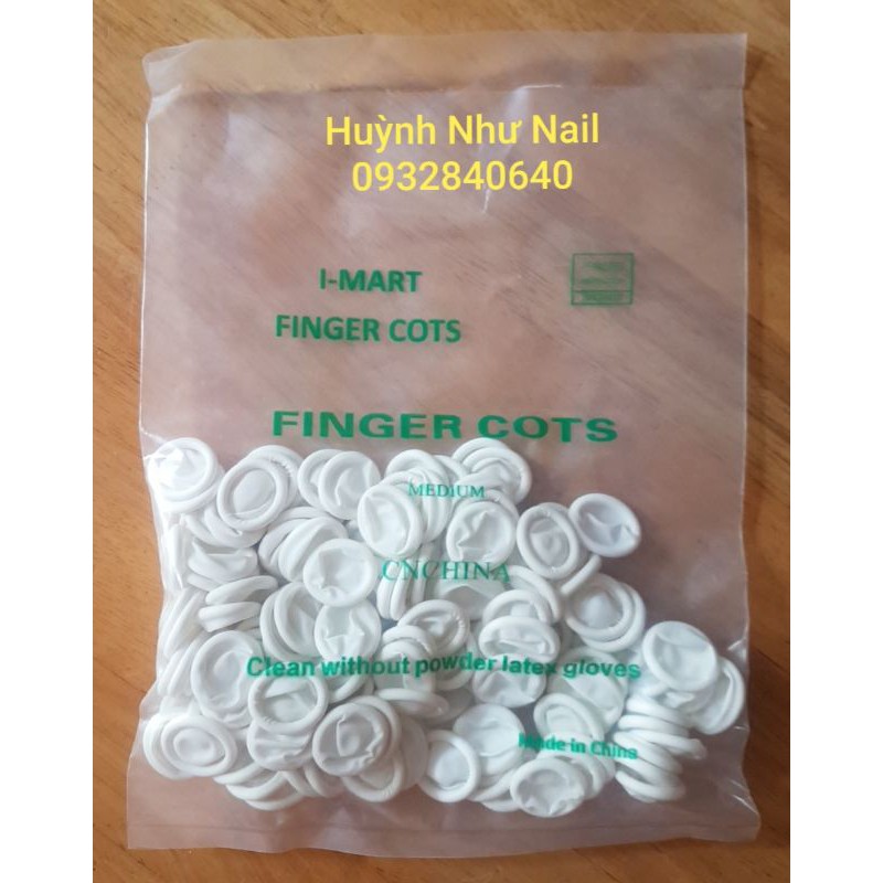FINGER COTS💛BAO NGÓN TAY BẰNG CAO SU LOẠI DÀY TRẮNG