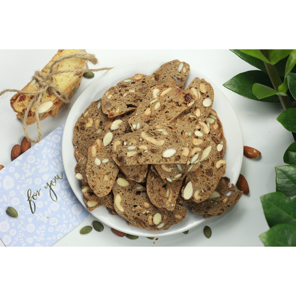 Bánh biscotti Cela là bánh ngũ cốc ăn kiêng, bữa phụ chuẩn eat clean dành cho cánh chị em giảm cân , 1 túi mix 3 vị | BigBuy360 - bigbuy360.vn