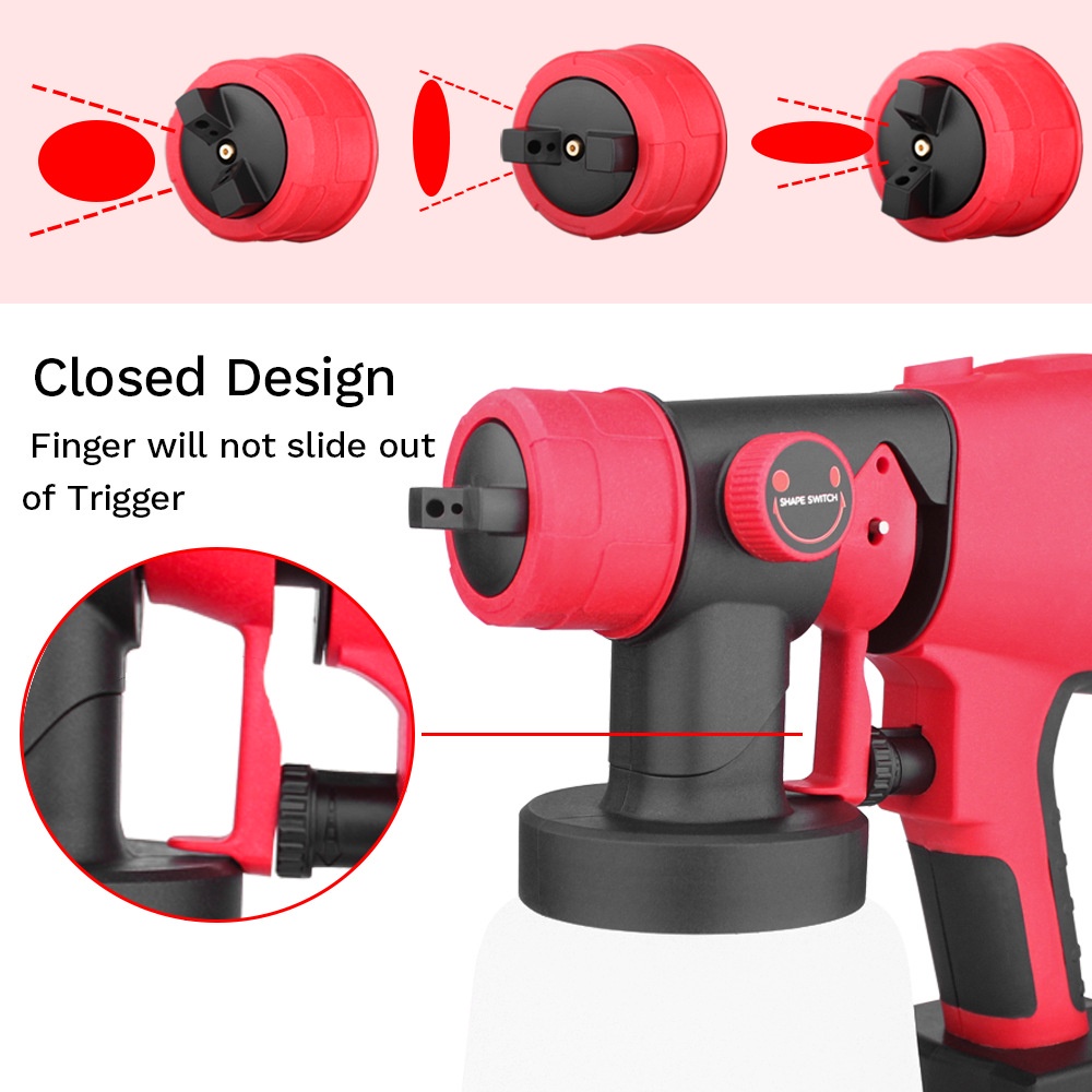 Máy Phun Sơn Cầm Tay Bằng Điện Spray Gun JH-10J Công Suất 600W, Bình 800ml
