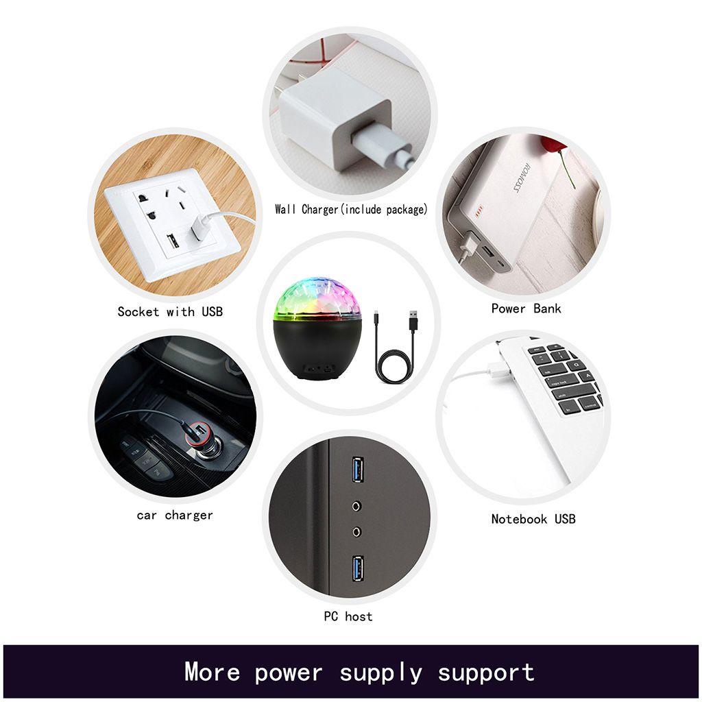 1 Bóng Đèn Led Màu RGB Dùng Pin Sạc USB / Pin Trang Trí Phòng Thời Trang