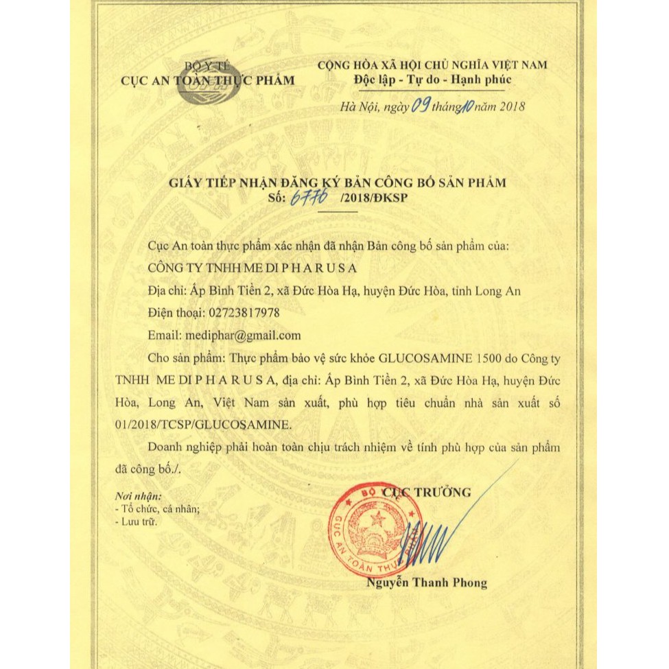 Glucosamine 1500mg Bone &amp; Joint – Hỗ trợ giảm thoái hóa khớp, viêm khớp, giảm đau xương khớp (100 viên)