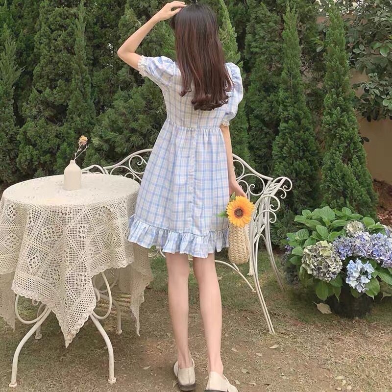 Đầm Baby Doll Tay Phồng Xinh Xắn Dành Cho Nữ