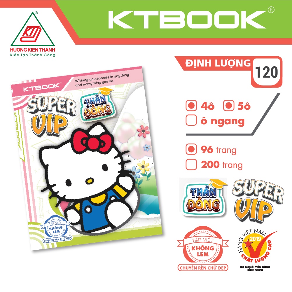 Gói 10 cuốn Tập Vở Học Sinh Cao Cấp chuyên rèn chữ đẹp Thần Đồng KTBOOK giấy trắng không lem ĐL 120 - 96 trang