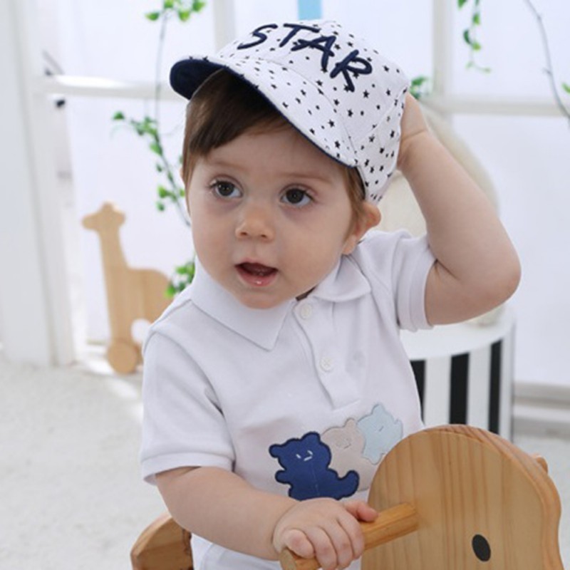 Mũ lưỡi trai họa tiết ngôi sao xinh xắn cho bé