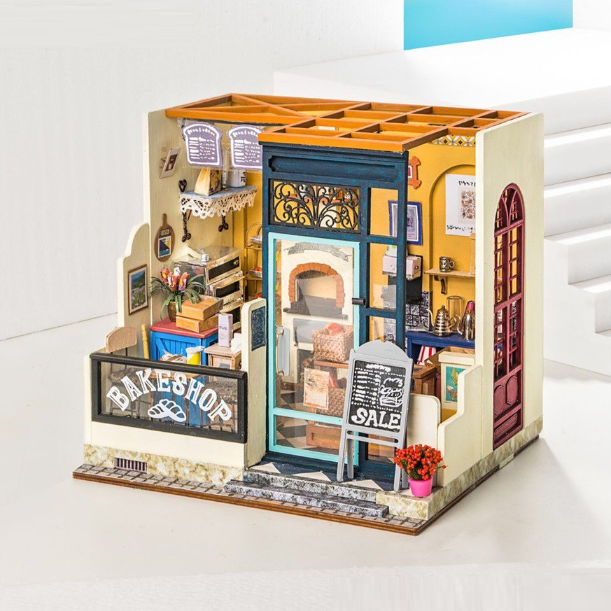 [BẢN QUỐC TẾ TIẾNG ANH] Mô hình nhà DIY Doll House Robotime Nancy’s Bake Shop DG143 Bakery Store Miniature