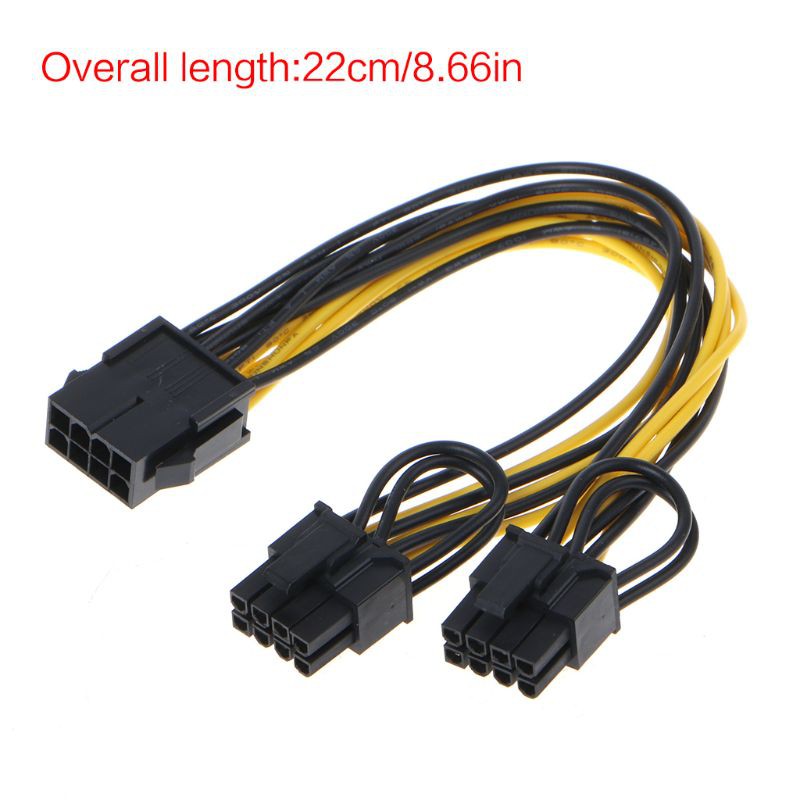 Dây cáp chuyển đổi cổng CPU 8 Pin sang 2 cổi PCI-E 8-Pin  chất lượng cao