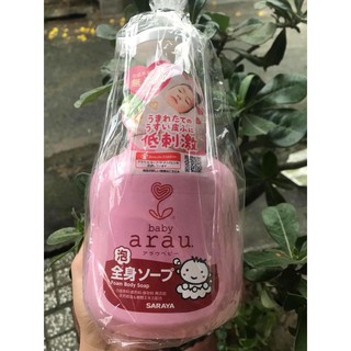 Sữa tắm Arau Nhật Bản dạng bọt không nhờn cho trẻ sơ sinh