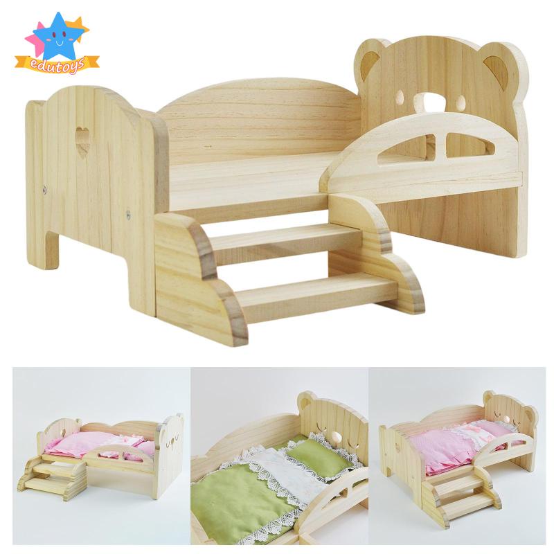 Giường Ngủ Mini Có Cầu Thang Thời Trang Cho Búp Bê Tỉ Lệ 1: 6