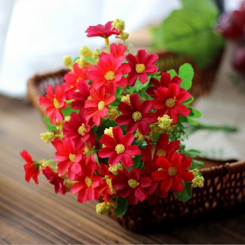 Hoa Lan Nhân Tạo 28 Bông Trang Trí Bàn Ăn / Tiệc Cưới / Giáng Sinh