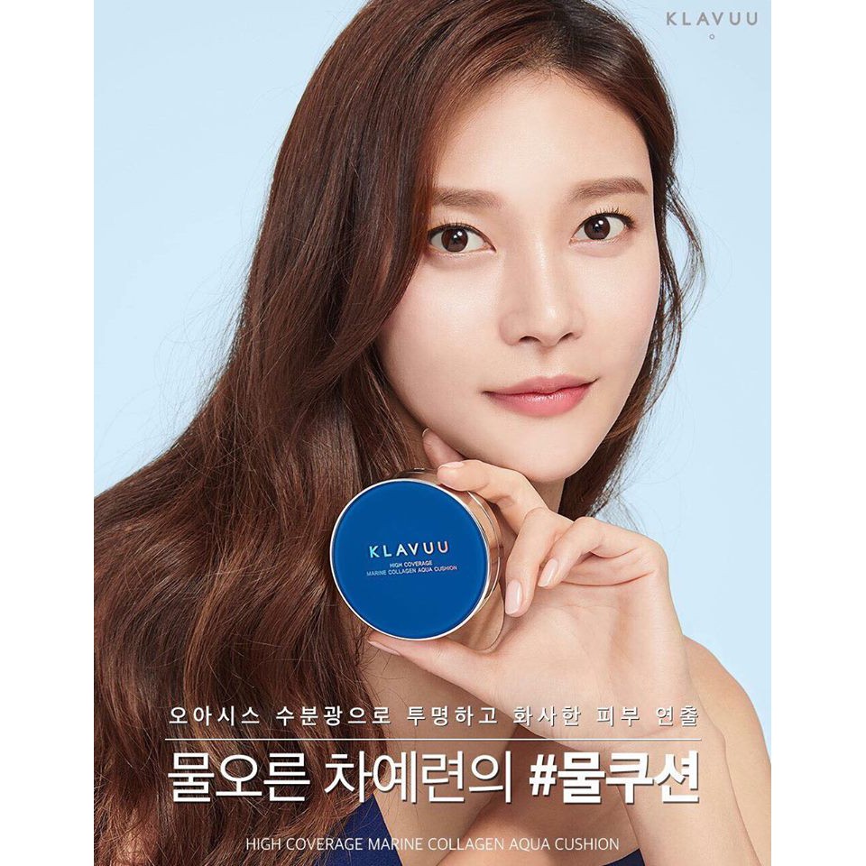 Phấn nước KLAVUU High Coverage Marine Collagen Aqua Cushion