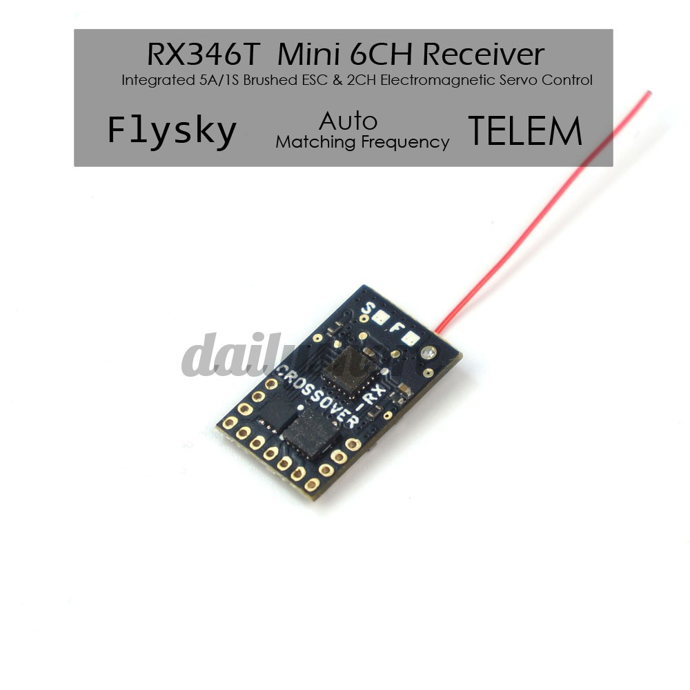 RC FLYSKY RC Mạch Điều Khiển Động Cơ Servo 6ch Rx346 / T 2.4ghz Cho Drone 1s 5a