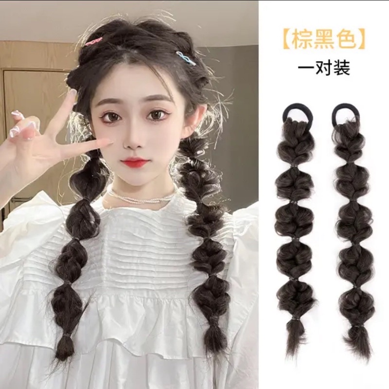 Tóc Giả Buộc Tết Hoa ( 1 đôi)